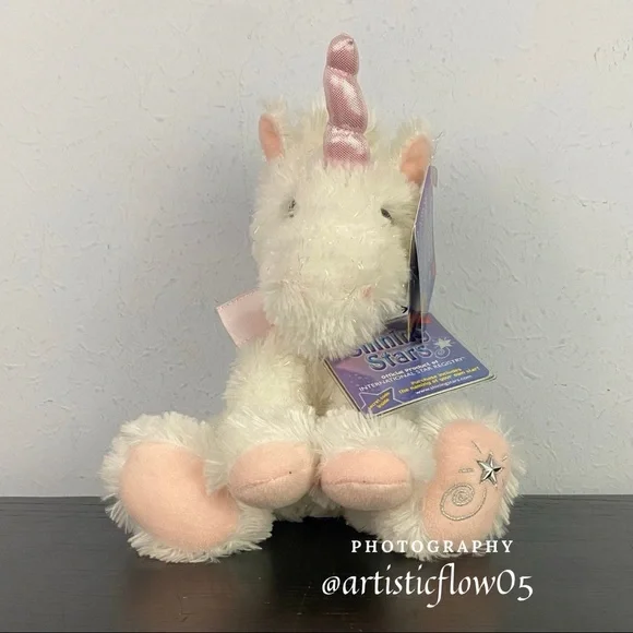 NEW! RARE! SEALED! 2006 Russ Shining Stars White And Pink Plush Unicorn - Picture 3 of 10